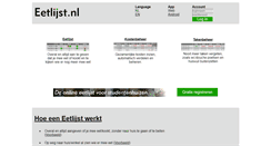 Desktop Screenshot of eetlijst.nl